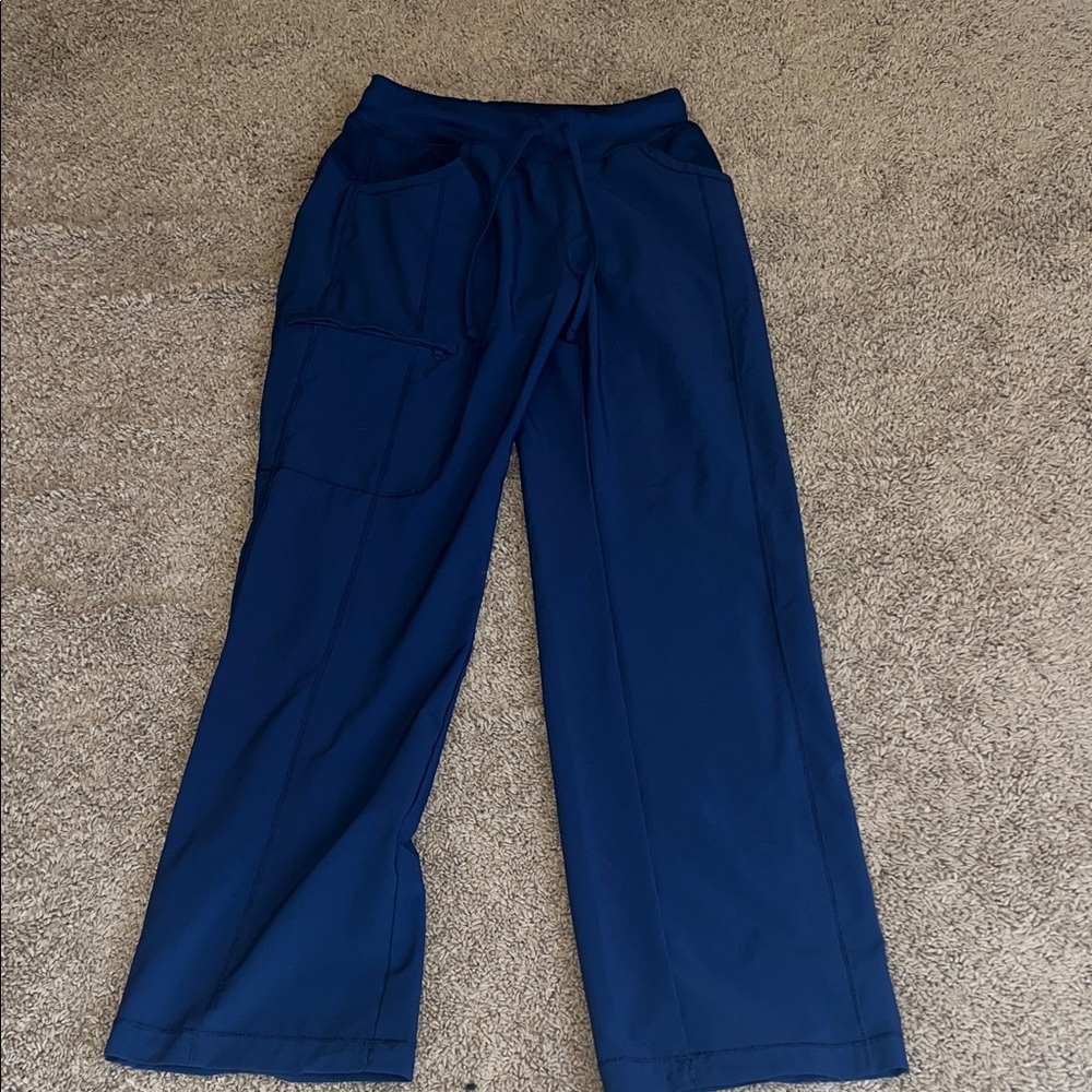 Navy straight leg scrub pants